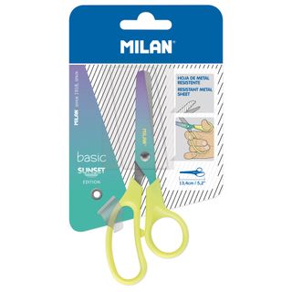 MILAN SUNSET SCISSORS 134MM 5.2 YELLOW