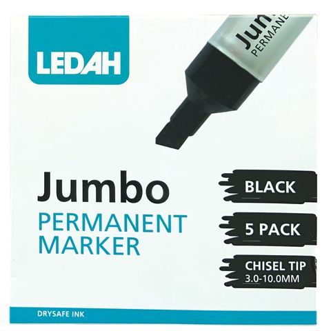 LEDAH JUMBO PERMANENT MARKER BLACK CH