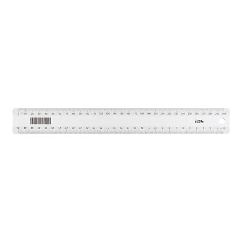 ICON RULER CLEAR 30CM