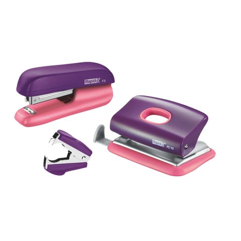 RAPID STAPLER MINI F5 PURPLE/APRICOT V/P