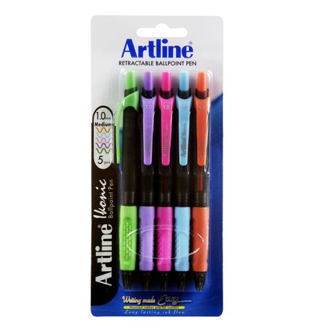 ARTLINE IKONIC PEN MEDIUM BRIGHTS 5PK