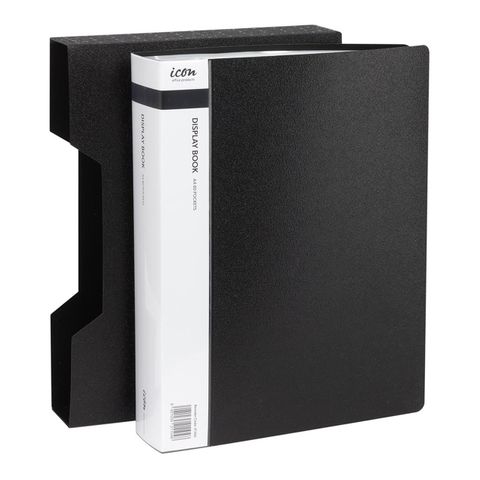 ICON DISPLAY BOOK A4 80 POCKET BLACK.