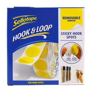 STICKY HOOP SPOTS REMOVABLE 22MM PK/125.