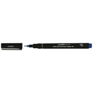 FIBRE TIP PEN UNI PIN PERM 08-200 BLUE