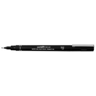 FIBRE TIP PEN UNI PIN PERM 08-200 BLACK.