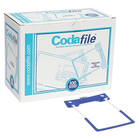 CODACLIP 3-PART FILE CLIPS BLUE BOX/100