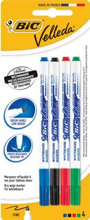 BIC VELLEDA WHITEBOARD MARKERS FINE PK/4