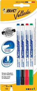 BIC VELLEDA WHITEBOARD MARKERS FINE PK/4