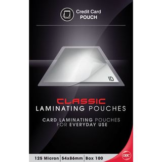 LAMINATING POUCHES CREDIT CARD PKT/100