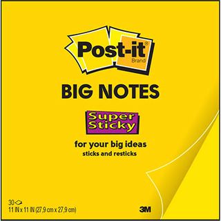 POST IT SUPER STICKY BIG NOTE YELLOW