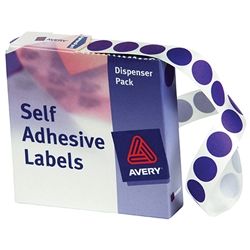 AVERY CIRCLE LABEL PURPLE 14MM PK1050