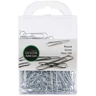 PAPER CLIPS DIXON 31MM ROUND PKT/200