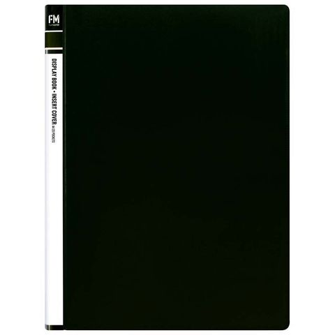 INSERT DISPLAY/CLEAR BOOK FM BLACK 20PKT