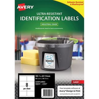 Avery L7427 Fabric Print & Divide Name Badges Labels for Laser Printers 88  x 52mm 150 Labels