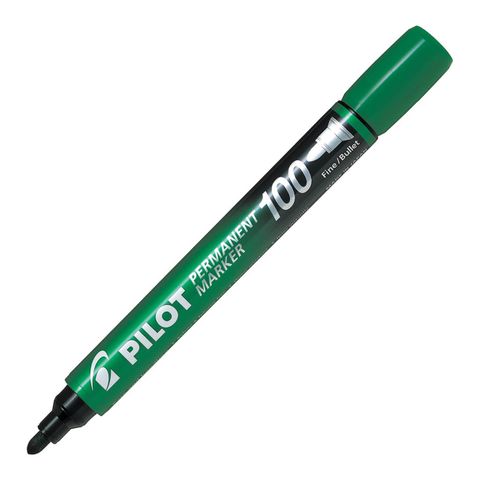 PILOT 100 PERMANENT MARKER GREEN BULLET