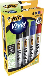 BIC ECO VIVID MARKERS ASST FINE BOX/4