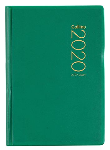 COLLINS DIARY A73P PVC GREEN EVEN YEAR