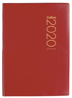 COLLINS DIARY A73P PVC RED EVEN YEAR