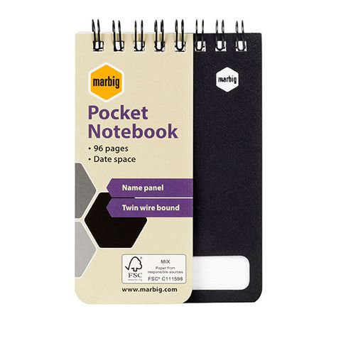 MARBIG POCKET NOTEBOOK PP BLACK