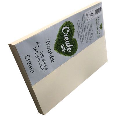 TROPHEE CARD A4 CREAM 210GM PK/100