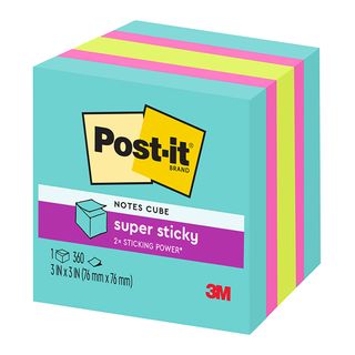 Post-it Super Sticky Memo Cube SSAFG