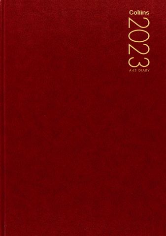 COLLINS DIARY A43 RED ODD YEAR
