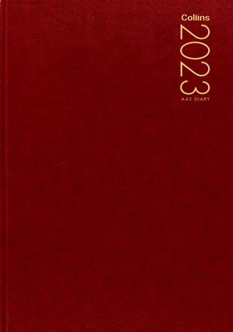 COLLINS DIARY A43 RED ODD YEAR