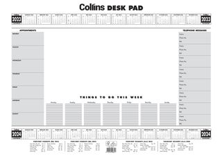 COLLINS EXECUTIVE A2 DESK PAD 2025/2026