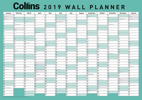 COLLINS WALL PLANNER A3 ODD YEAR