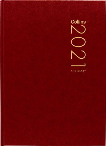 COLLINS DIARY A72 RED ODD YEAR