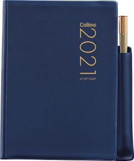 COLLINS DIARY A72PP NAVY WITH PENCIL O/Y