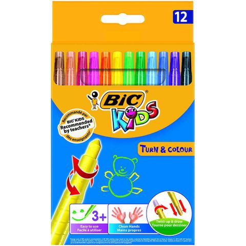 BIC Kids Turn & Colour Crayon, PK12