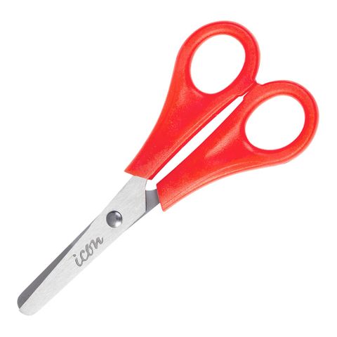 Icon Kids Scissors 5 Inch Red Handle