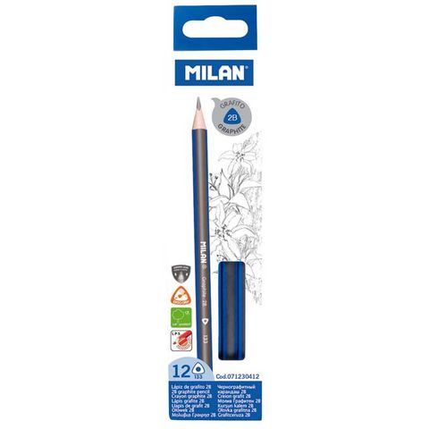 Milan Graphite Pencils 2b Pack 12