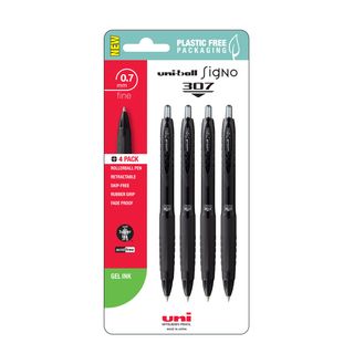 Uni Signo 307 0.7mm Fine Retractable Pk4