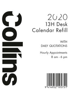 COLLINS DESK CALENDAR REFILL 13H EVEN YR