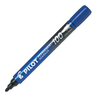 Pilot 100 Permanent Marker Bullet Blue
