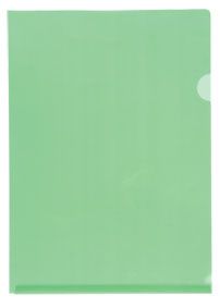 FM L-SHAPED POCKETS A4 GREEN PKT/12