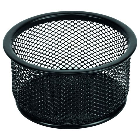 ESSELTE MESH PAPER CLIP HOLDER BLACK