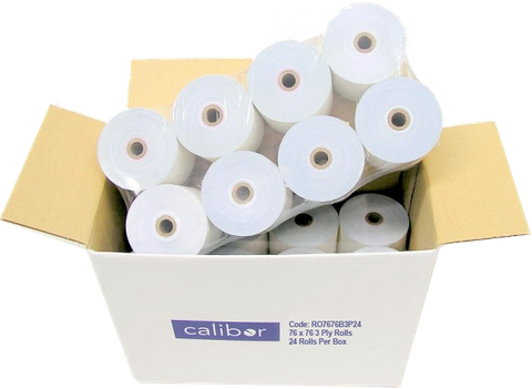 Bond Plain Paper Rolls 76x76mm 3-Ply