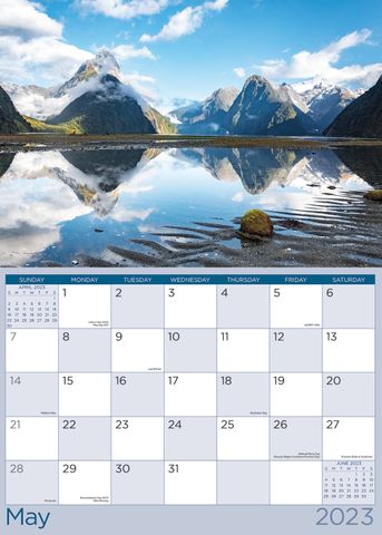 CALENDAR BEAUTIFUL NZ ODD YEAR