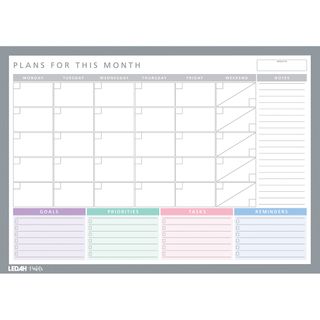 Ledah Pastels Monthly Desk Planner A3 20