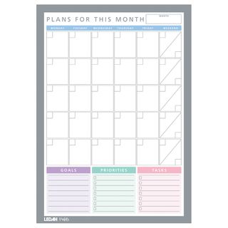 Ledah Pastels Monthly Desk Planner A4 20