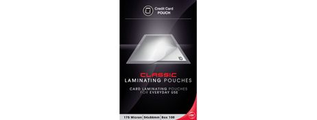 GBC LAMINATING POUCH 54X86MM 175M PK100