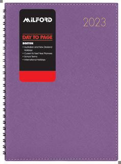 DIARY MILFORD BOSTON A51 PURPLE ODD YEAR