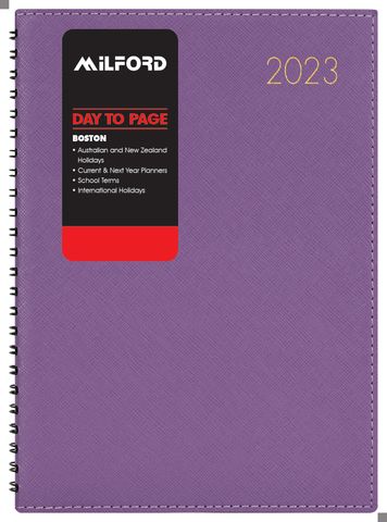 DIARY MILFORD BOSTON A51 PURPLE ODD YEAR