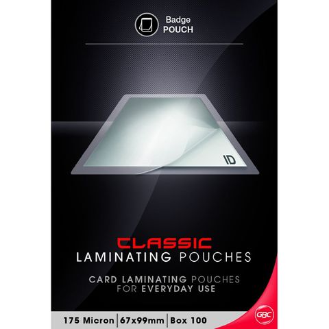 LAMINATING POUCHES BADGE POCKET PKT/100