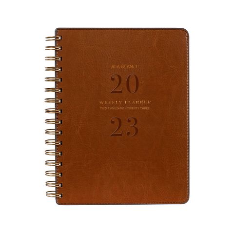 AT-A-GLANCE SIGNATURE A5 DIARY BROWN2023