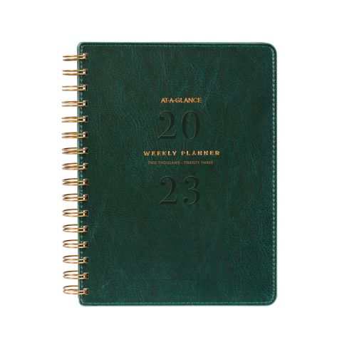 AT-A-GLANCE SIGNATURE A5 DIARY GREEN2023