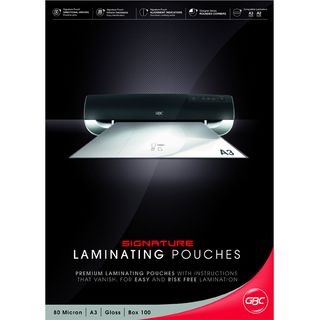 LAMINATING POUCHES GBC A3 80 MIC PKT100